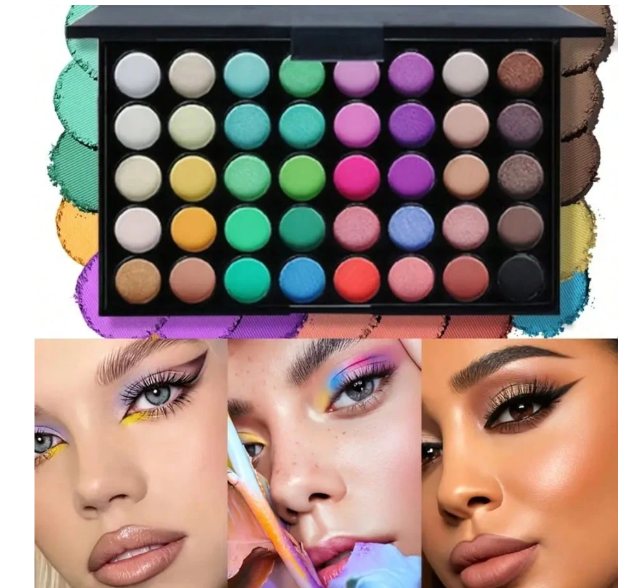 Matte Pearlescent Earth Tone Eyeshadow Palette, Smokey Eye Multi-Color Eyeshadow Palette